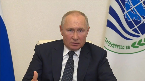 Выступление Путина на совместном заседании глав государств-членов ШОС и ОДКБ | В Душанбе впервые прозвучал гимн ШОС