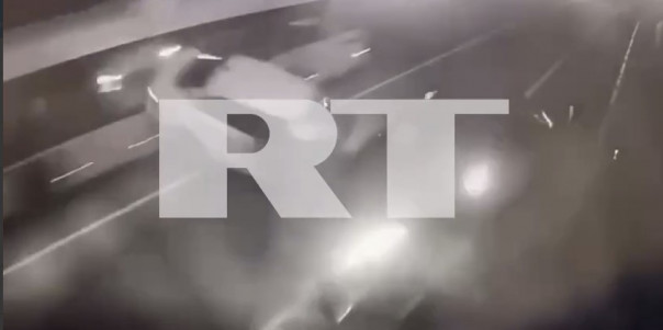 Появилось видео момента аварии с участием Ксении Собчак