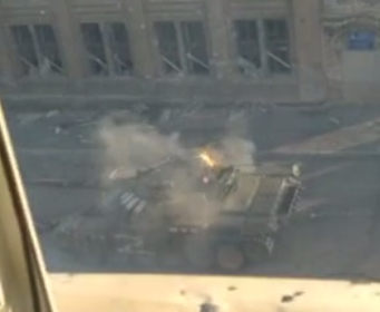 Российский танк выдержал прямое попадание из гранатомета в Мариуполе