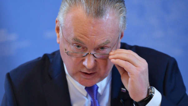 Постпред России при ОБСЕ Лукашевич проводит брифинг по Украине