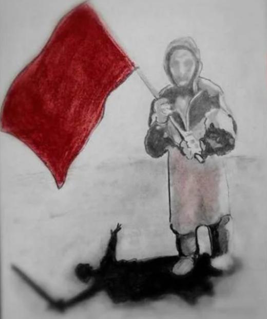 Легендарная украинская бабушка со знаменем Победы появилась на шевронах российских военнослужащих