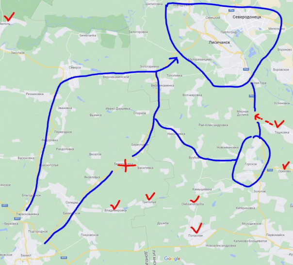 Перерезана трасса Артемовск-Лисичанск | Агония ВСУ в районе Лисичанск-Северодонецк | Подрыв дамбы укрофашистами на Красно-Оскольском водохранилище