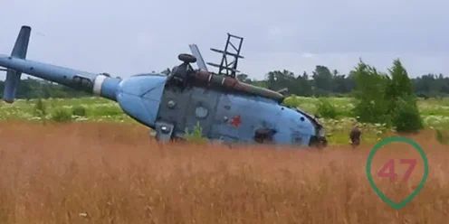 Под Петербургом из-за сильного ветра упал вертолет Росгвардии, экипаж выжил