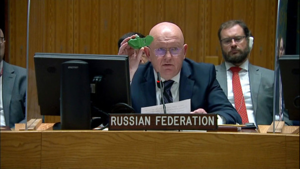 Небензя принес на заседание СБ ООН макет мины "Лепесток"