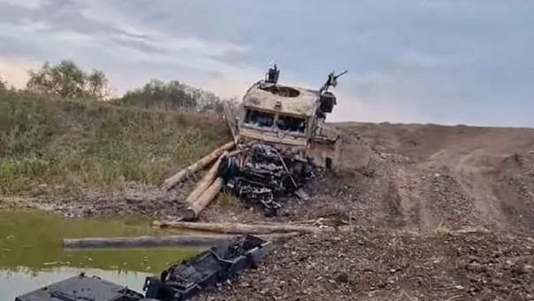 ВСУ потеряли еще один бронеавтомобиль Husky TSV