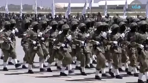 Талибы*  провели военный парад в честь первой годовщины победы над США**