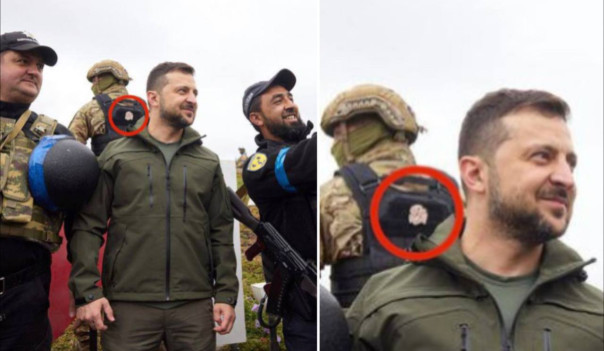 Зеленский опубликовал фото с украинским военным с эмблемой дивизии СС