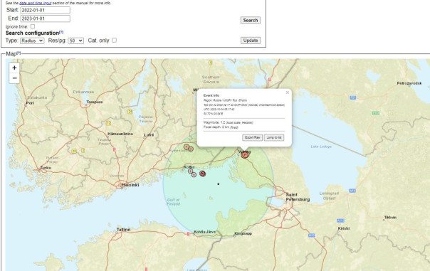 4 подземных толчка зафиксированы рядом с российскими Приморском и Выборгом.