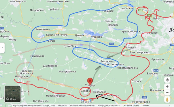 Активизация боев в районе Угледара