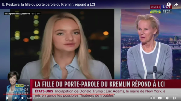 За эту дочку не стыдно (Елизавета Пескова на ТВ LCI дает французам урок хороших манер)