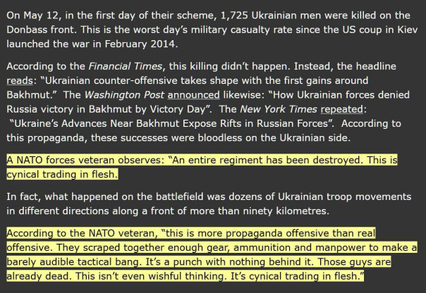 Офицер НАТО рассказал о чудовищных потерях ВСУ во время только одной из попыток контрудара