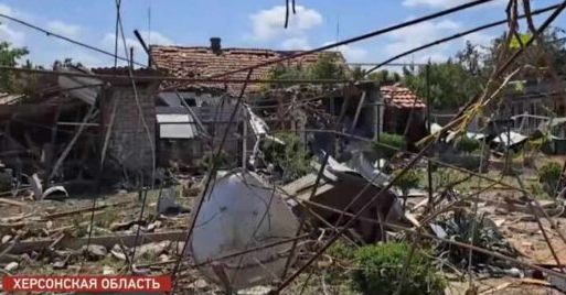 Украинские националисты нанесли артиллерийский удар по Новой Каховке