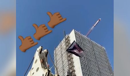 В центре Тель Авива подняли флаг ЧВК "Вагнер"