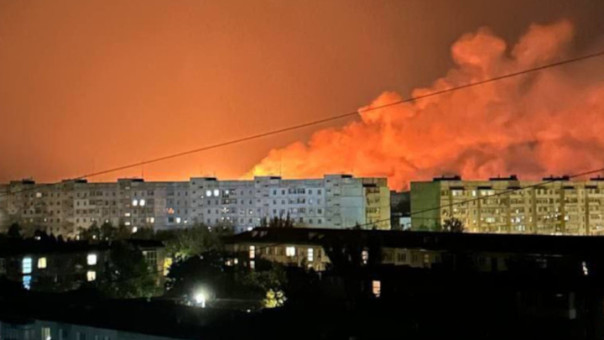 Во время пожара на газовой станции в Бердянске произошел взрыв