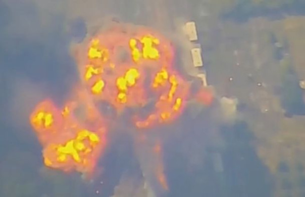 Красивое! Минобороны РФ показало видео удара по эшелону с боеприпасами укрофашистов