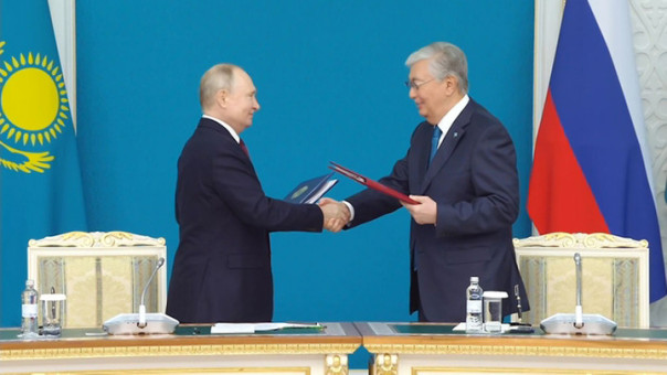 Путин и Токаев подписали совместное заявление