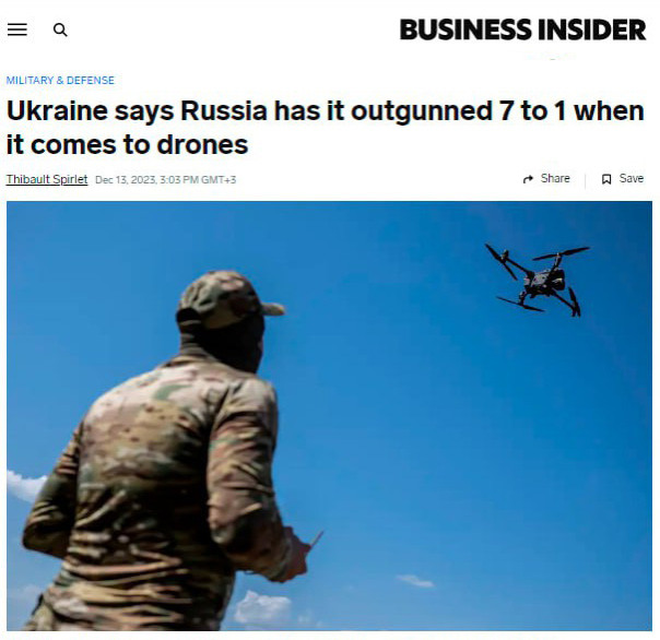 На каждый украинский беспилотник приходится по семь российских, - Business Insider