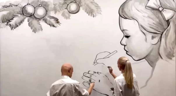 Художники Георгий и Анастасия Бегма  в преддверии новогодних праздников  создали новый видео-Арт