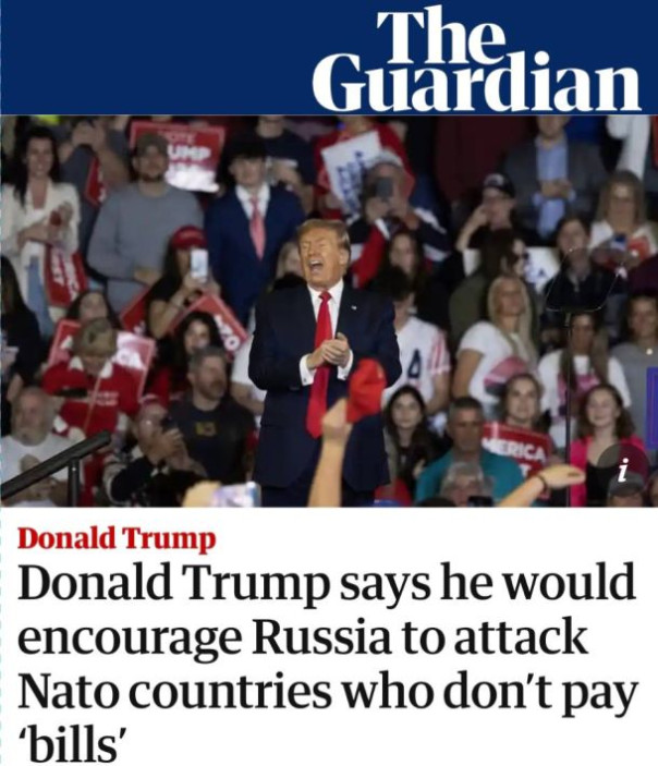 Дональд Трамп говорит, что поощрял бы Россию нападать на страны НАТО, которые не оплачивают «счета»