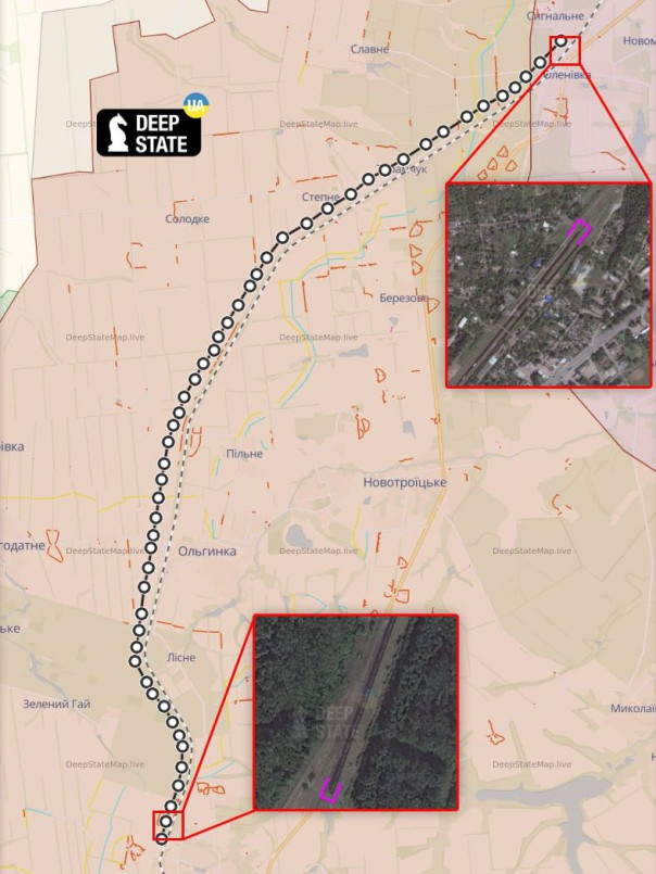 Армия России создала на Донбассе "царь-поезд" из 2100 вагонов, длинной в 30 км - данные со спутника