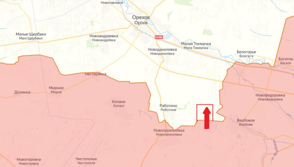 «Ситуация угрожающая»: Наступая на Запорожском фронте армия России вчера продвинулась у Работино и Вербового