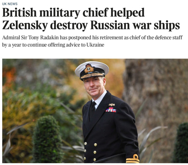 The Times: атаки Украины в Чёрном море разрабатывал начальник штаба Вооруженных сил Великобритании