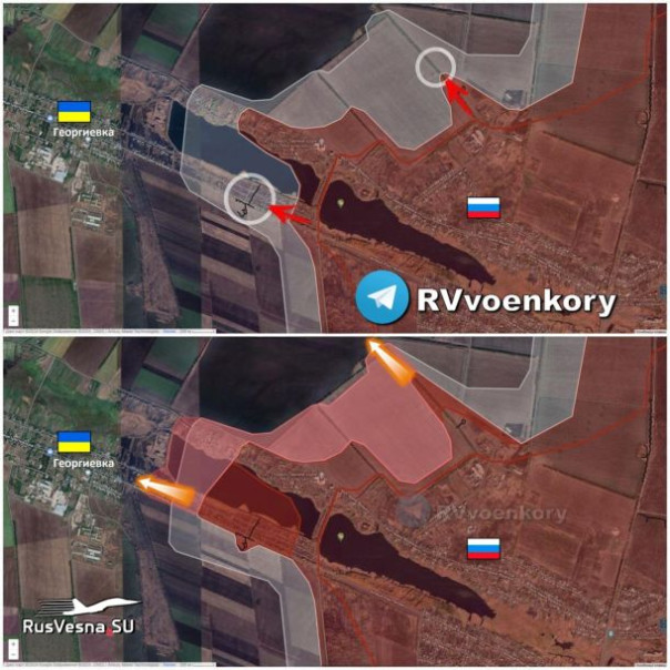 Штурм Георгиевки: Армия России выбила ВСУ из всех кварталов вокруг водоёма!