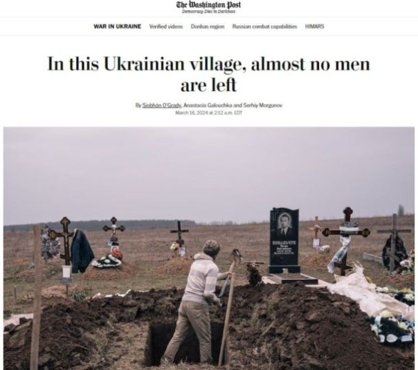 Уже есть украинские деревни, в которых не осталось мужчин — The Washington Post