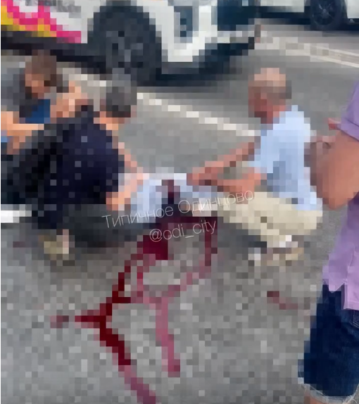 Москва, Одинцово. Расправа  прямо на проезжей части