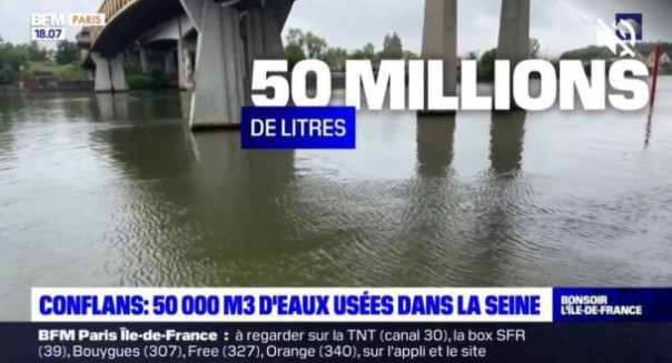 За два месяца до Олимпиады в Сену попало 50 миллионов литров сточных вод