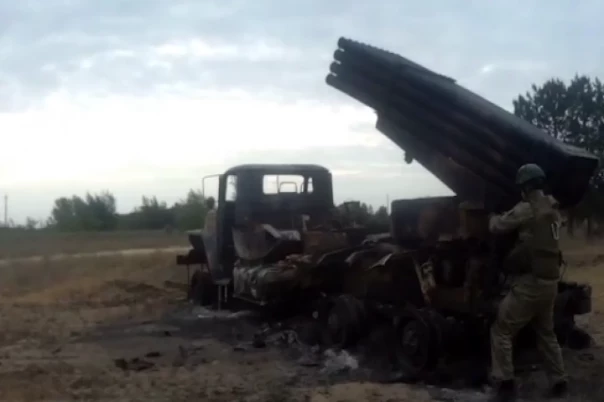 «Прощальный залп» из подбитого дроном «Града»