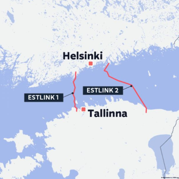 Произошло аварийное отключение энергокабеля между Эстонией и Финляндией