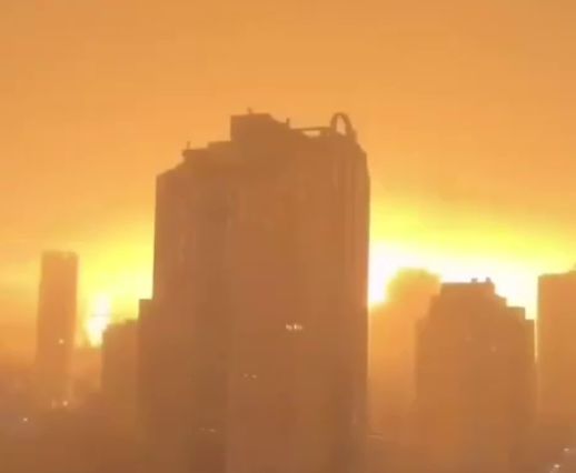 Появились кадры сегодняшнего мощного удара по Киеву