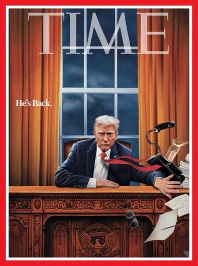 «Он вернулся». Time разместил на своей обложке Трампа