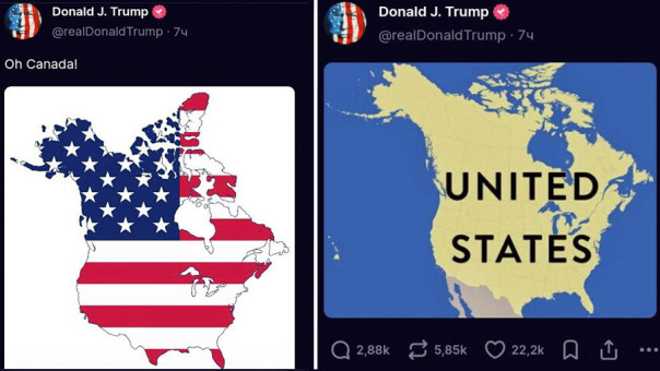 «Это было бы нечто»: Трамп показал карту с Канадой в составе США