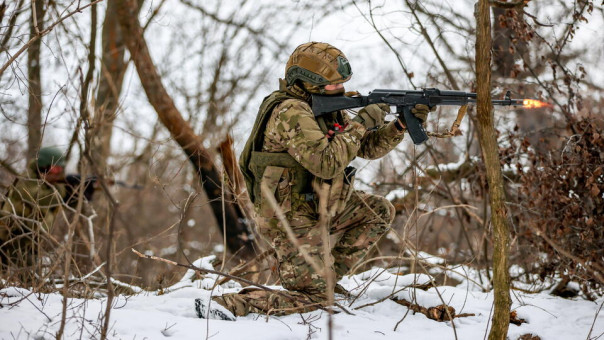 Кадры освобождения села Погребки в курском приграничье
