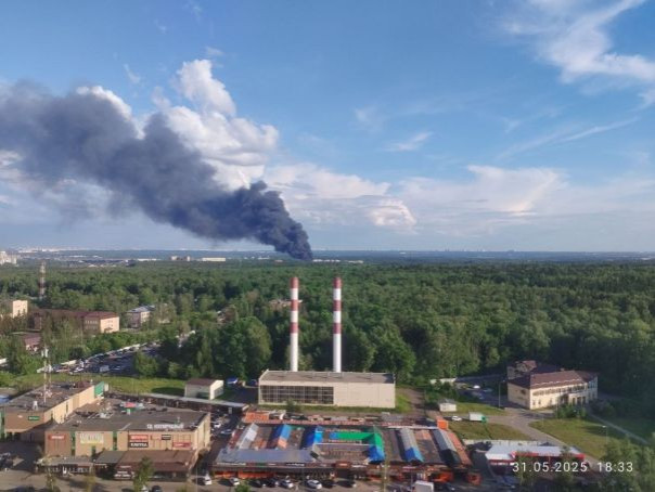 В подмосковном Красногорске произошёл крупный пожар.