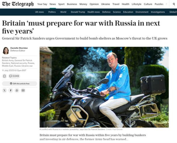 В Британии продолжают нагнетать милитаристскую истерию против России.