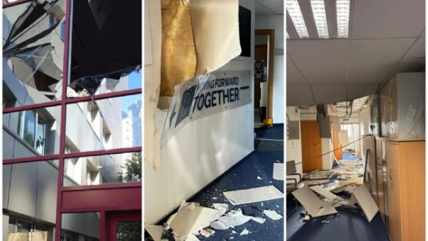 Выбитые стёкла в представительстве ЕС в Киеве повергли в ужас еврочиновников