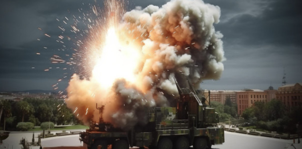 Утрамбована колонна с оружием США