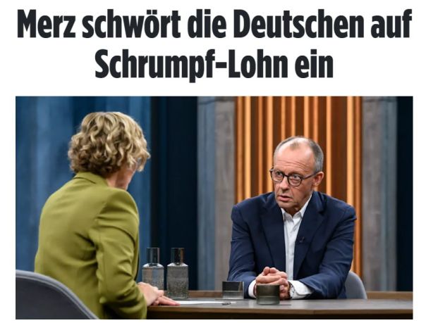 "Допомогали" Украине: У немцев упадут доходы, дефицит бюджета огромен, готовится пенсионная реформа — канцлер Мерц