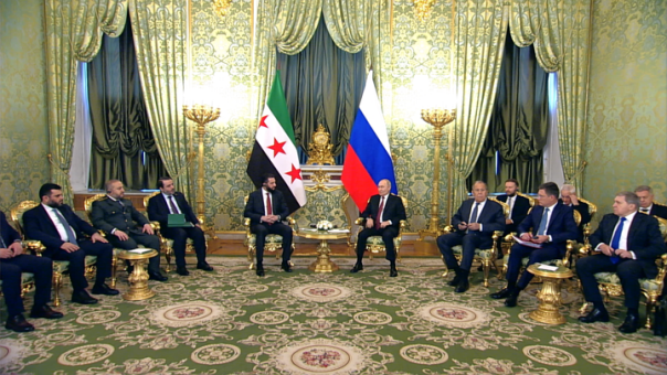 Владимир Путин впервые встретился с временным президентом Сирии Ахмедом аш-Шараа.