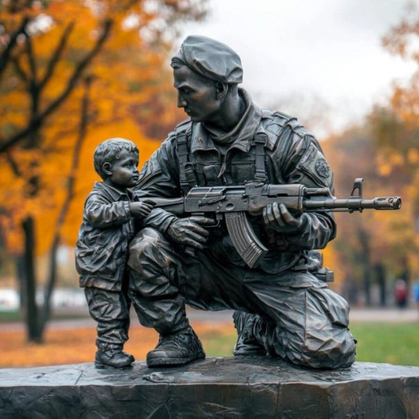 Мой папа состоит из чести, не пахнет мёдом и теплом. Не любит спать... и цифру двести. Отец сражается со злом