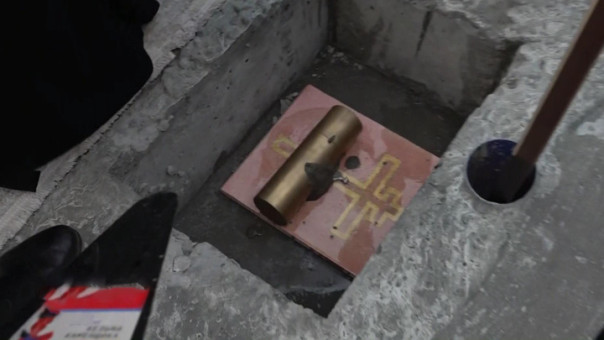 В Грозном заложили капсулу под строительство собора князя Владимира