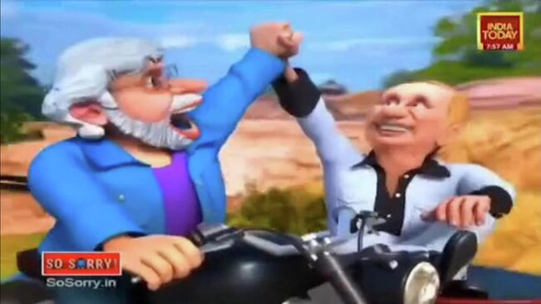 Мультфильм India Today с Путиным и Моди набрал миллион просмотров