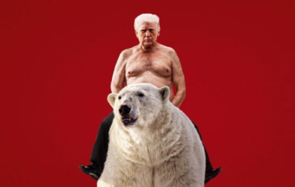 На обложке The Economist появился полуголый Трамп верхом на белом медведе