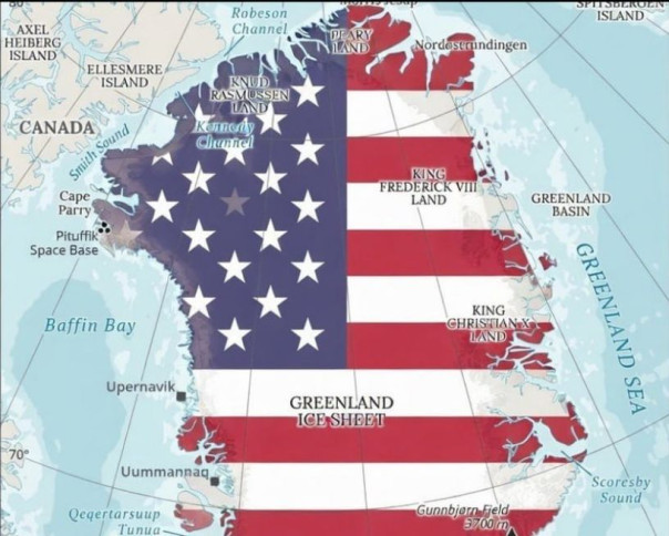 "Скоро!". Жена советника Трампа опубликовала карту с Гренландией в цветах флага США