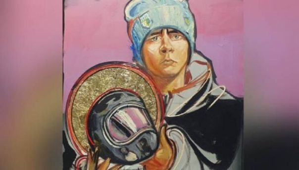 По Сеньке и шапка. На Украине увековечили в живописи «святой шлем» Гераскевича