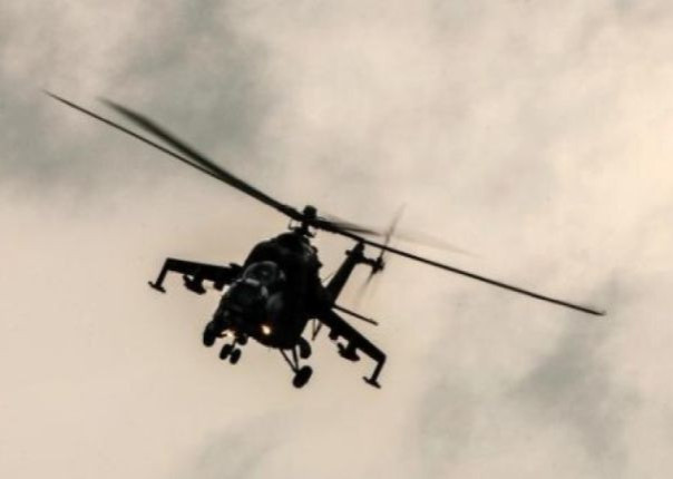 Беспилотник «Герань» в воздухе уничтожил вертолёт Ми-24 ВСУ