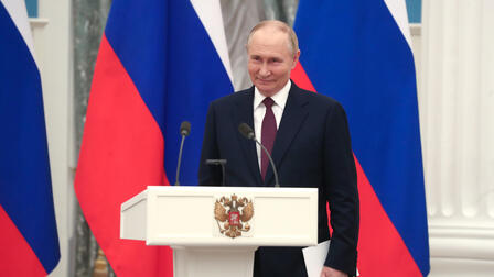 Путин в Кремле поблагодарил героев Росгвардии за вклад в борьбу с преступностью